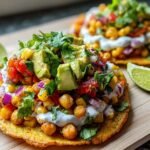 Fresh Corn Chickpea Tostadas