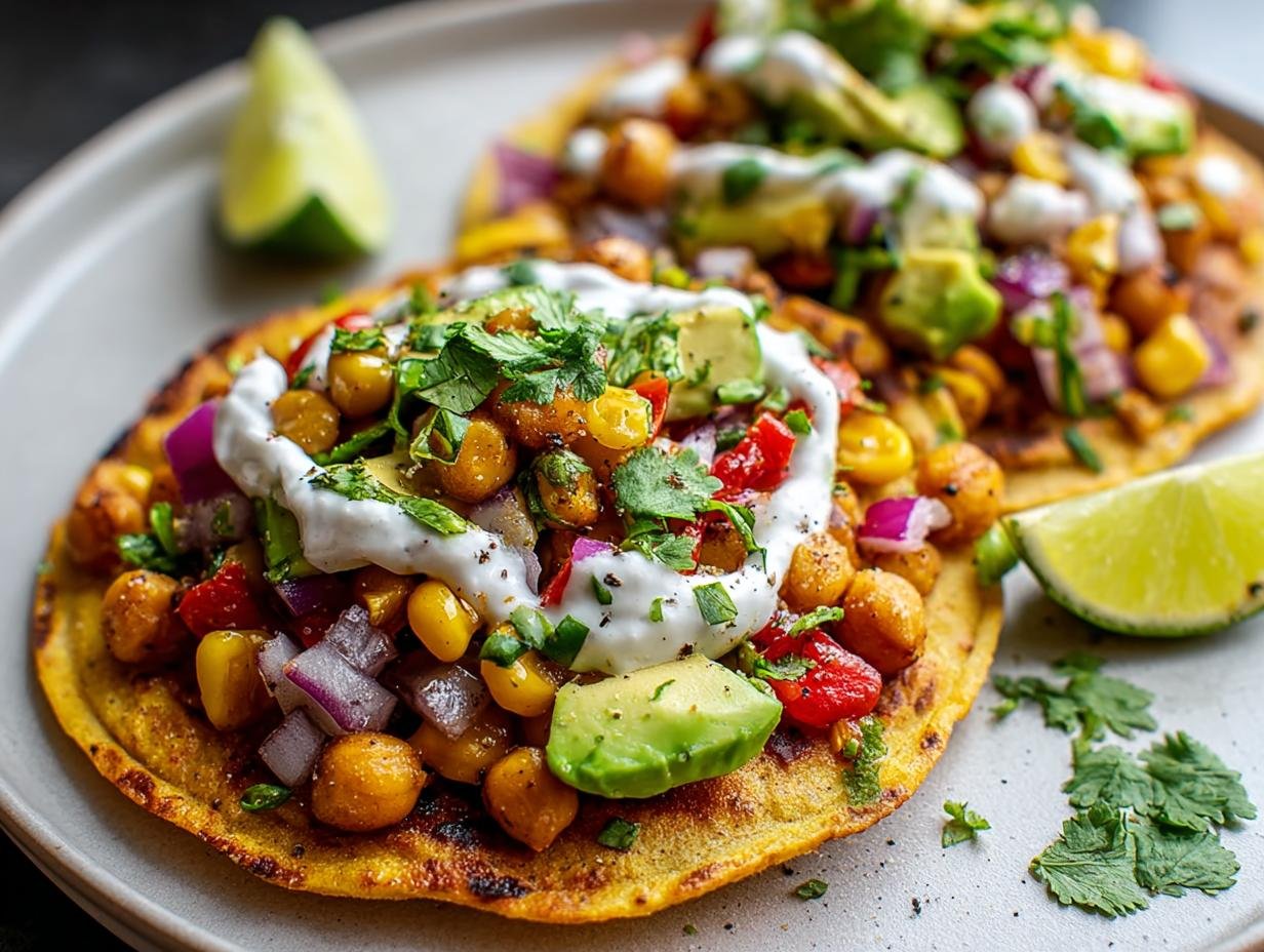 Fresh Corn Chickpea Tostadas: Amazing Flavor - Fresh Corn Chickpea Tostadas - additional detail
