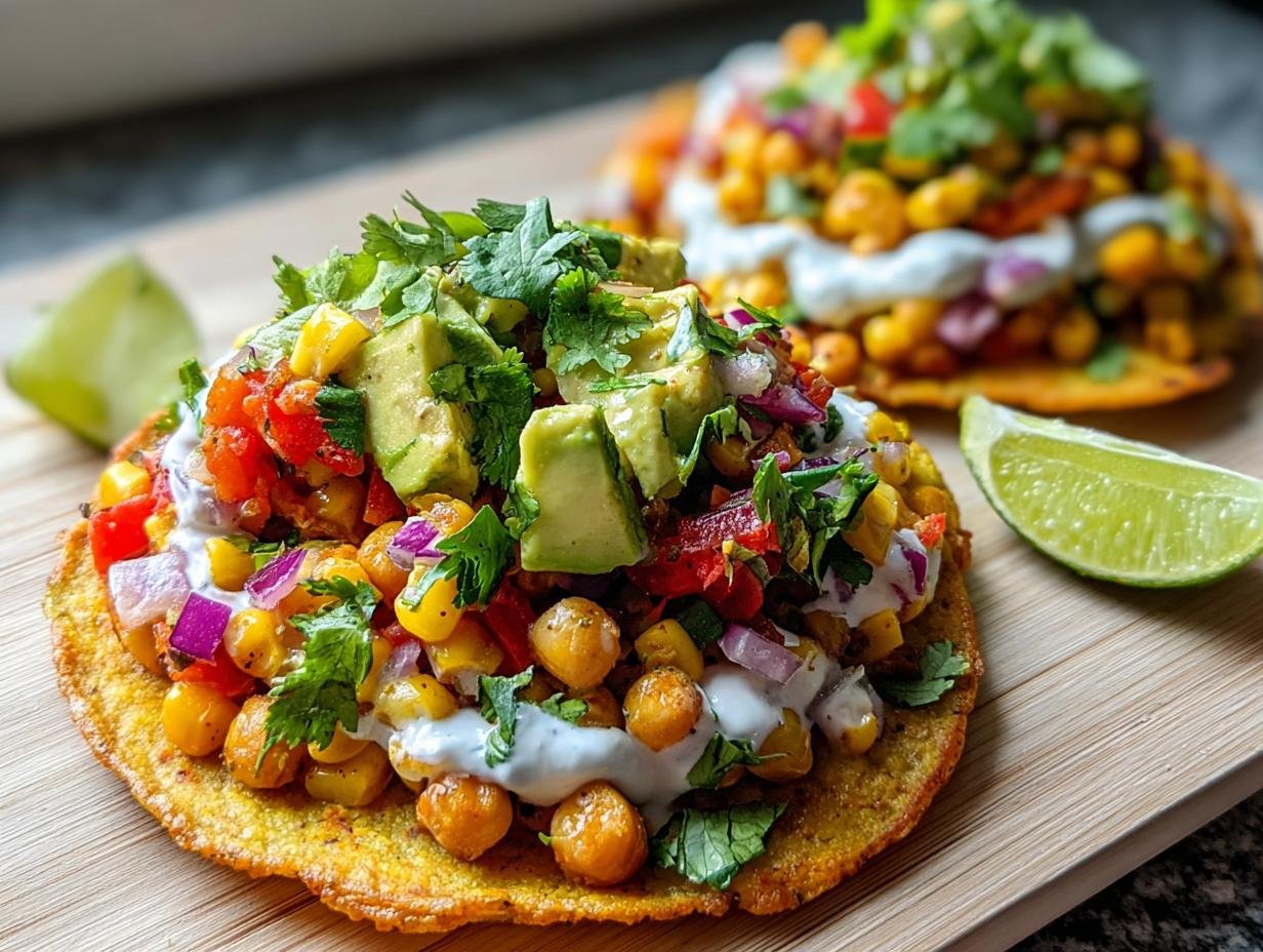 Fresh Corn Chickpea Tostadas: Amazing Flavor