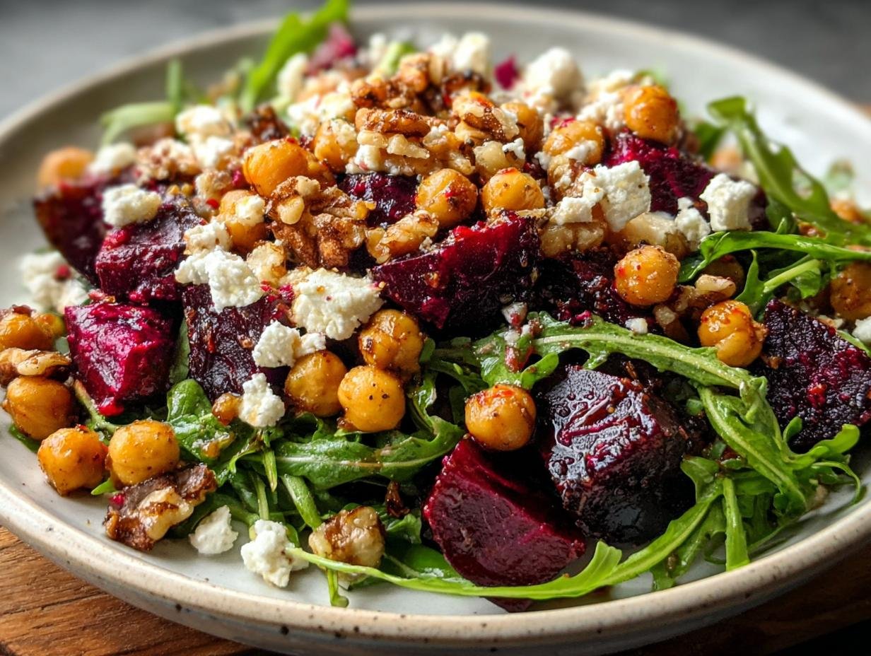Arugula Beet Chickpea Salad: Amazing Flavor - Arugula Beet Chickpea Salad - additional detail