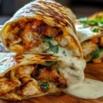 Cheesy Garlic Chicken Wraps