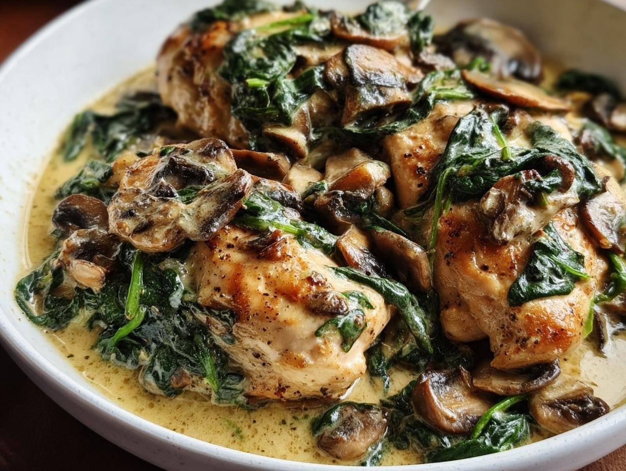 Amazing Chicken Spinach Mushroom in 30 Mins - Chicken Spinach Mushroom - additional detail