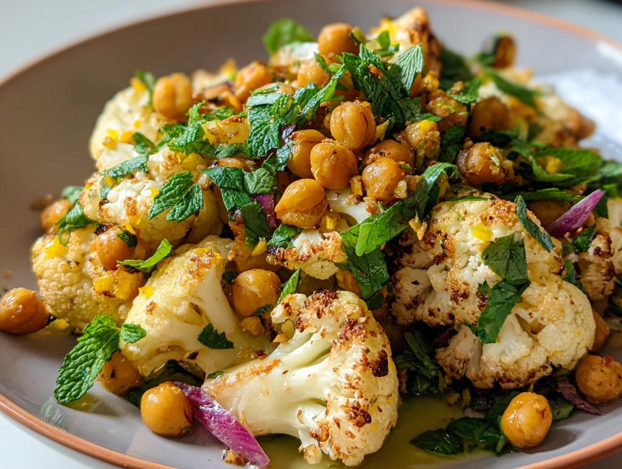 Amazing Chickpea Roasted Cauliflower Salad - Chickpea Roasted Cauliflower Salad - additional detail