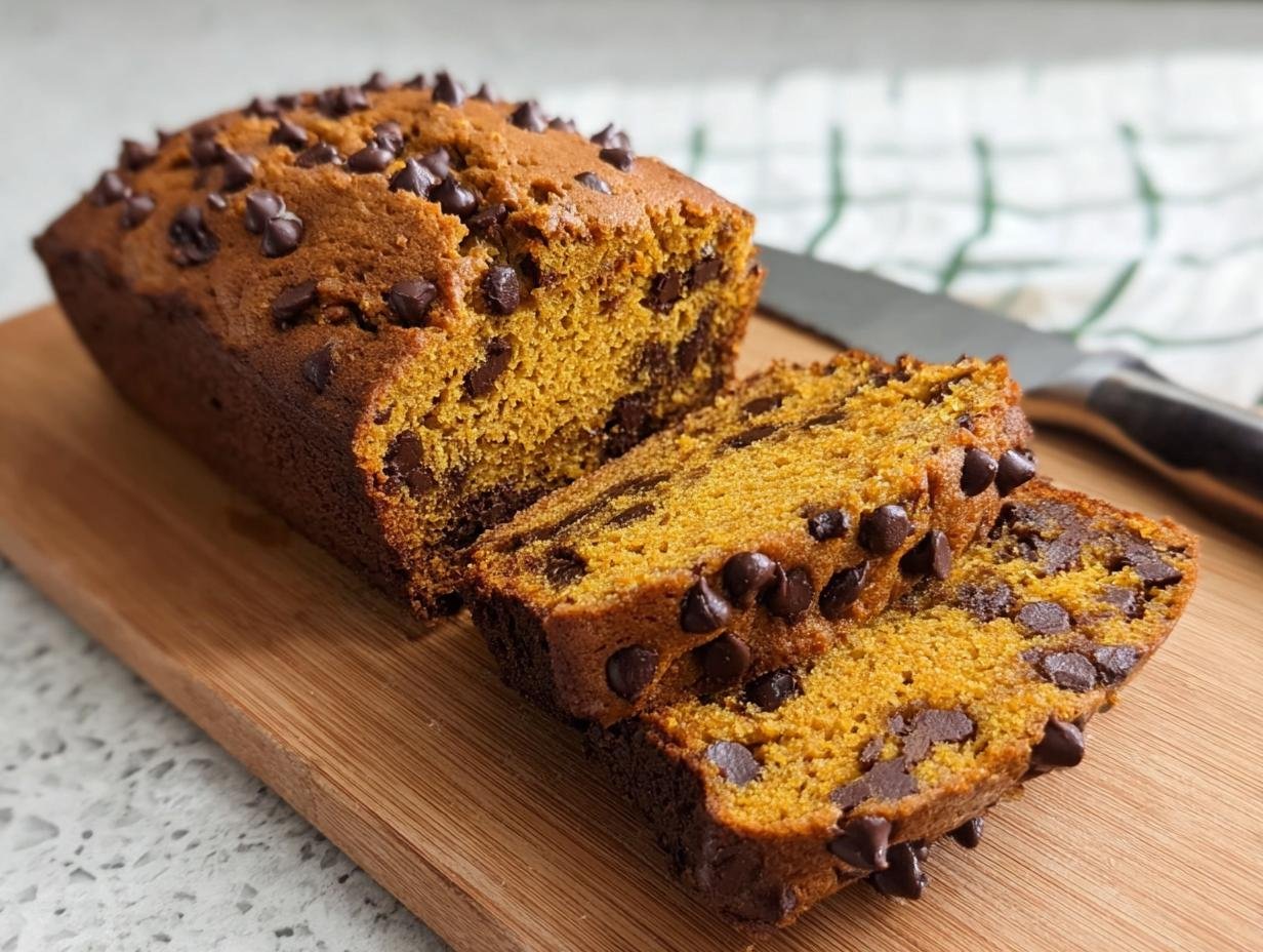 Amazing Chocolate Chip Pumpkin Bread 1 - Chocolate Chip Pumpkin Bread - additional detail