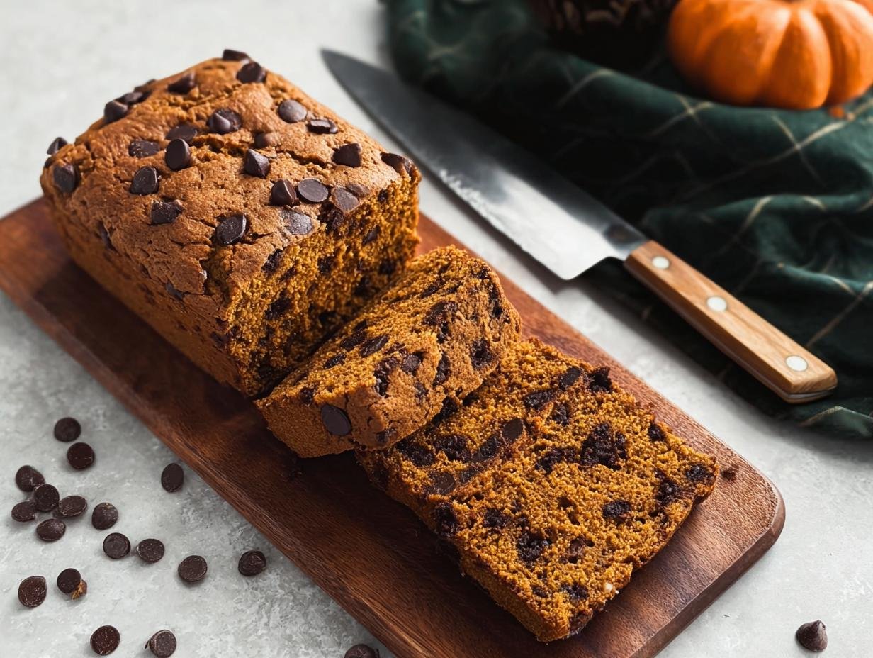 Amazing Chocolate Chip Pumpkin Bread 1 - Chocolate Chip Pumpkin Bread - additional detail