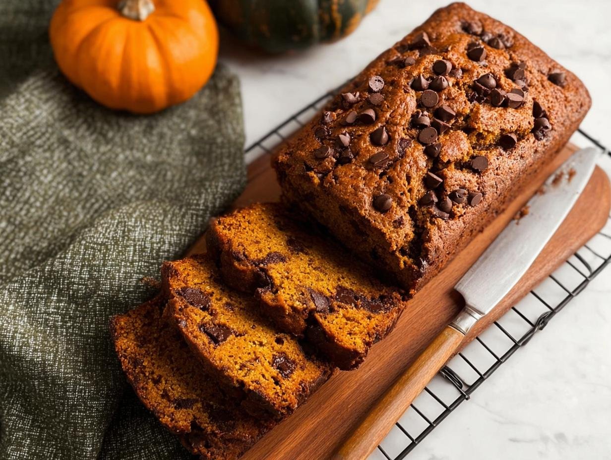 Amazing Chocolate Chip Pumpkin Bread 1