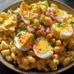 Creamy Deviled Egg Macaroni