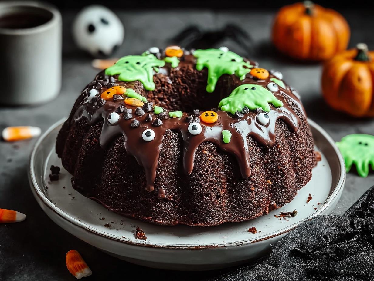 Halloween Cake Idea: Spooky Monster Bundt