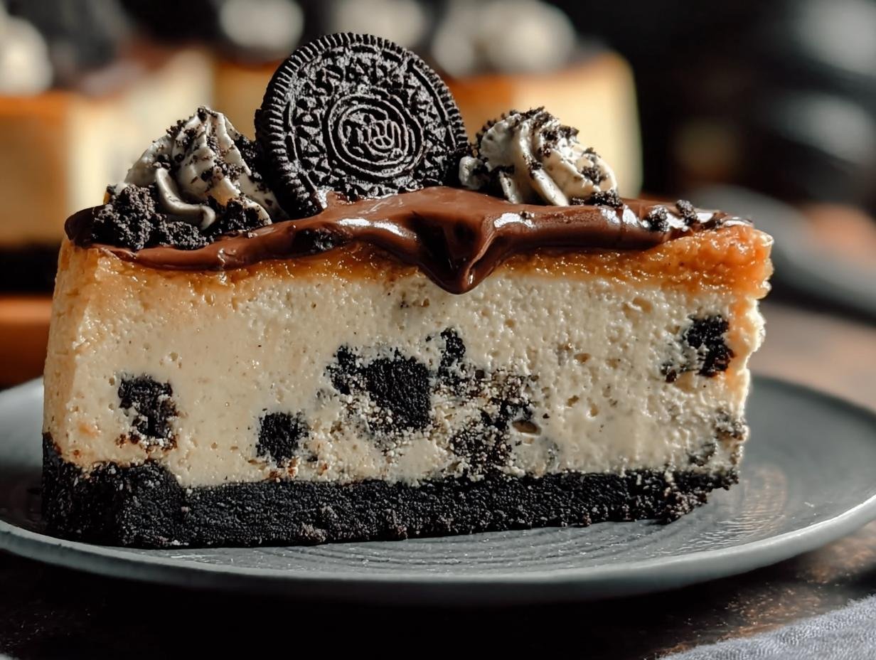 Spooky Halloween Cookies Cream Cheesecake Delight - Halloween Cookies Cream Cheesecake - additional detail