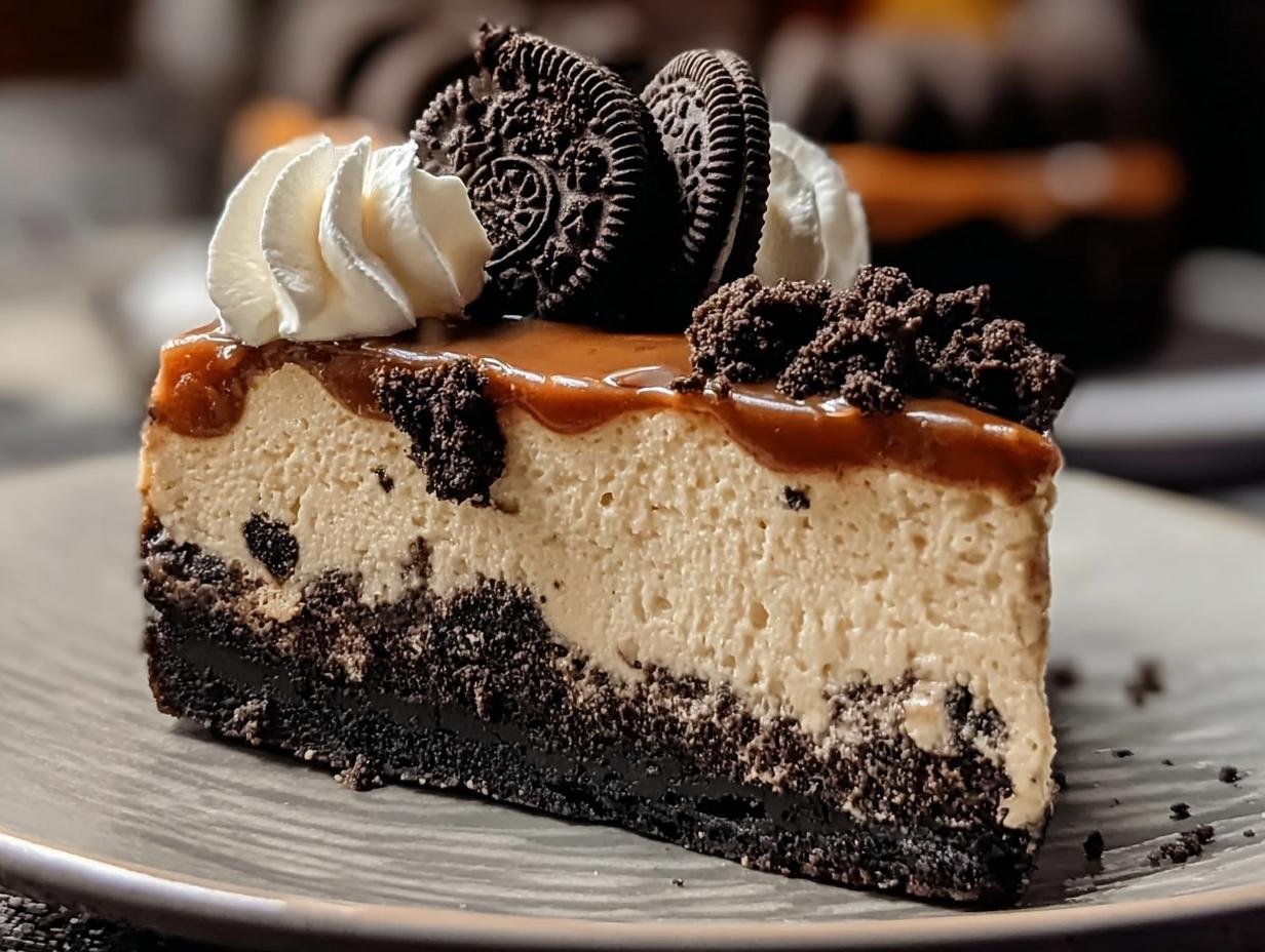Spooky Halloween Cookies Cream Cheesecake Delight - Halloween Cookies Cream Cheesecake - additional detail