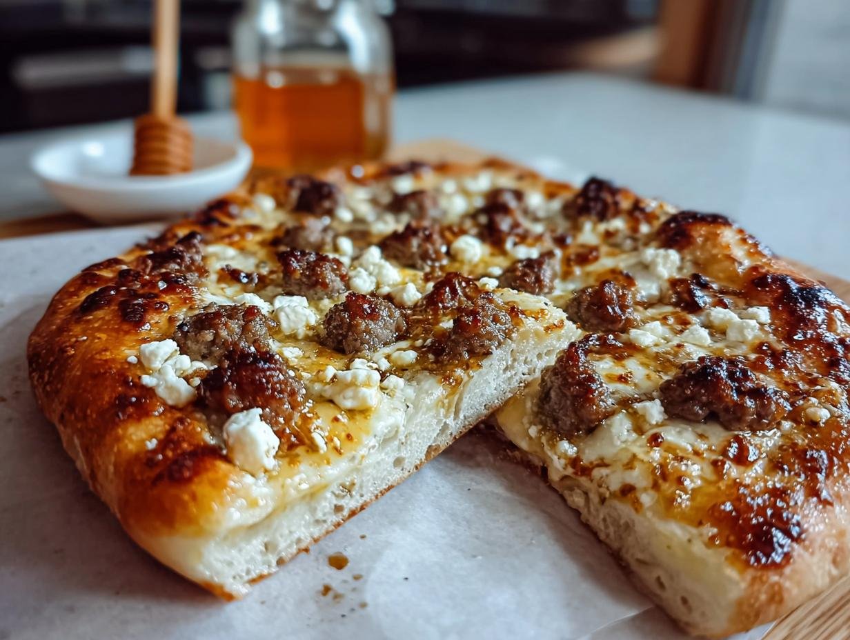 Hot Sausage Feta Honey: 1 AMAZING Pizza Recipe - Hot Sausage Feta Honey - main visual representation