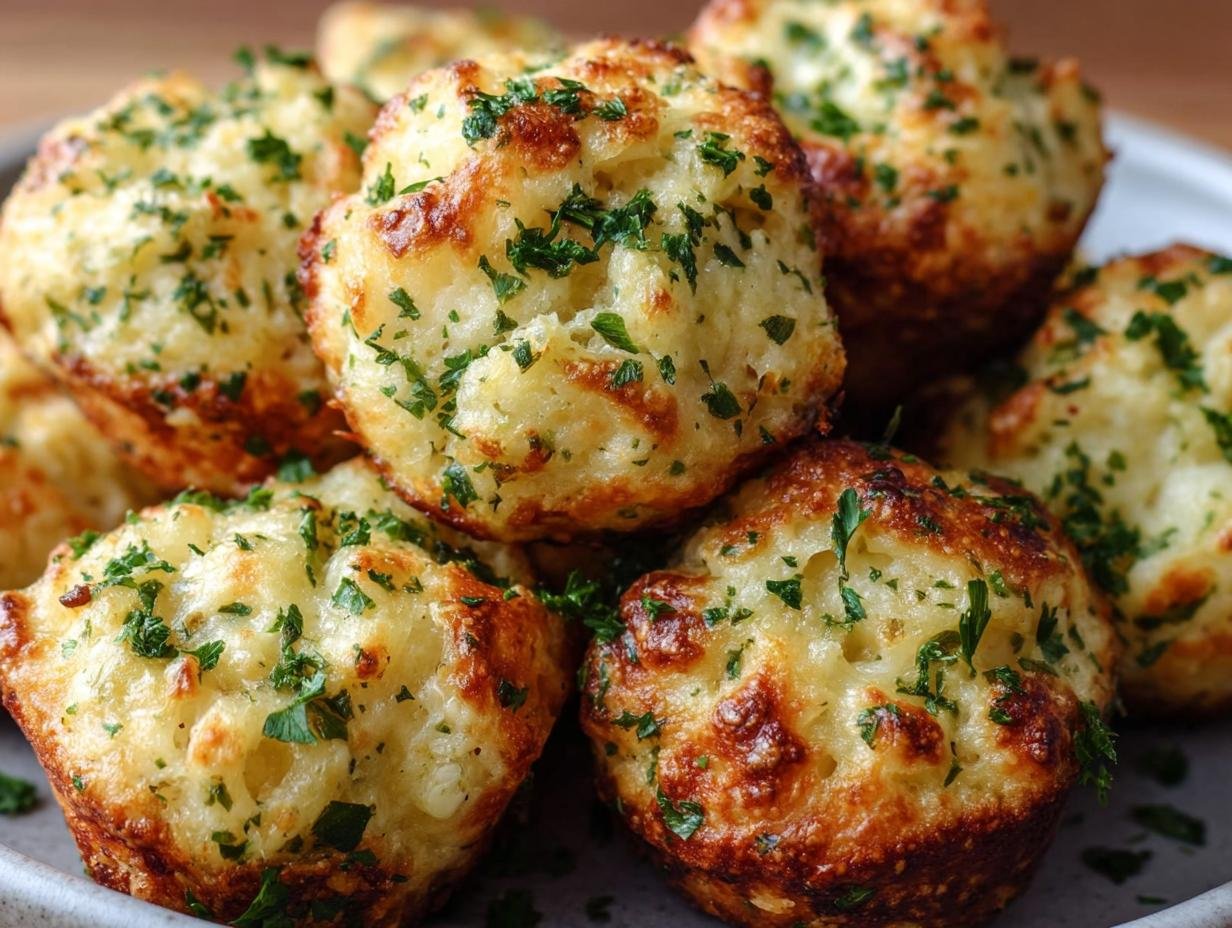 Irresistible Cheesy Parmesan Mozzarella: Pure Bliss - A serving of cheesy bites with fresh parsley garnish