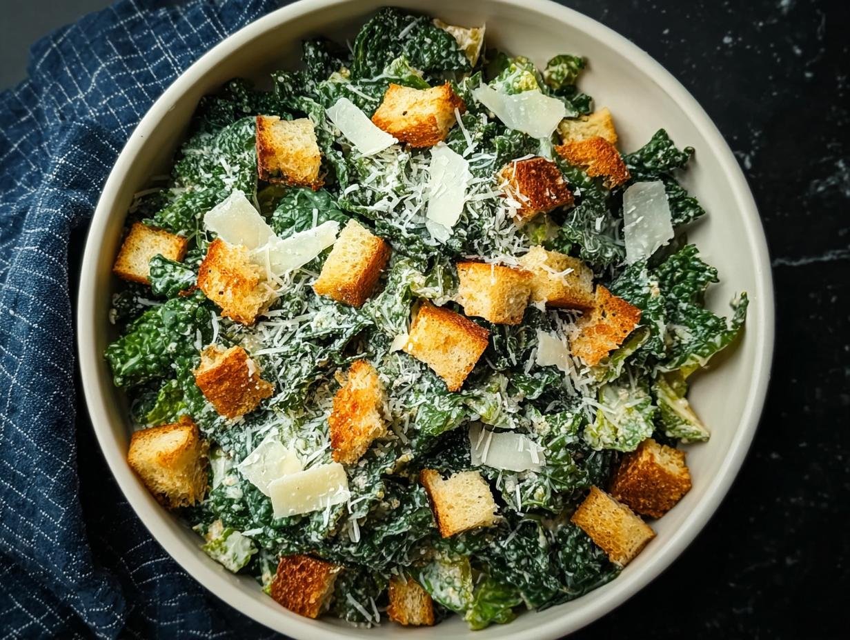 Kale Caesar Salad: 1 Amazing Recipe - Kale Caesar Salad - additional detail