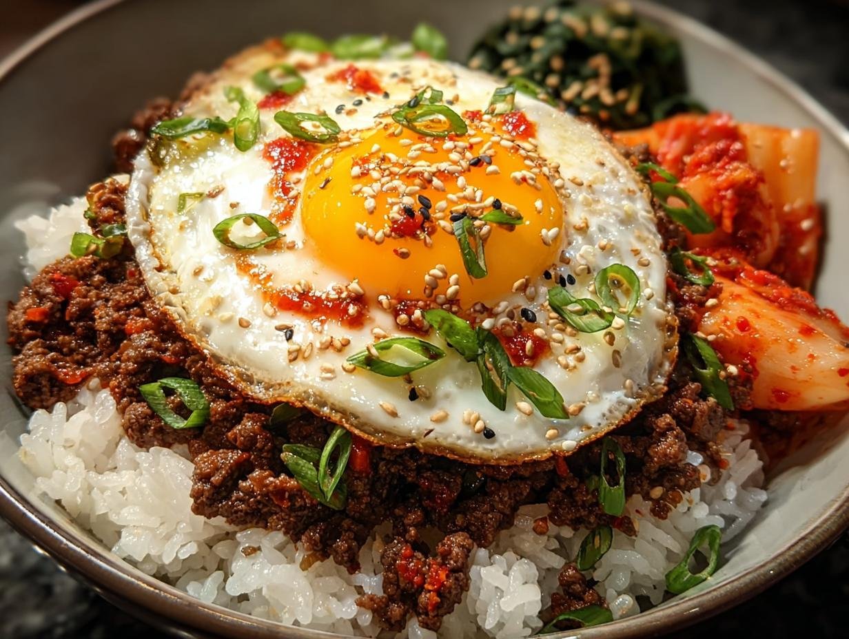 Korean Ground Beef Bowl: 1 Amazing Dish - Korean Ground Beef Bowl - additional detail
