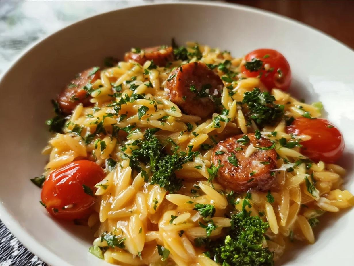 Easy Orzo Dinner: 1 Pan Wonder - Orzo Dinner - additional detail