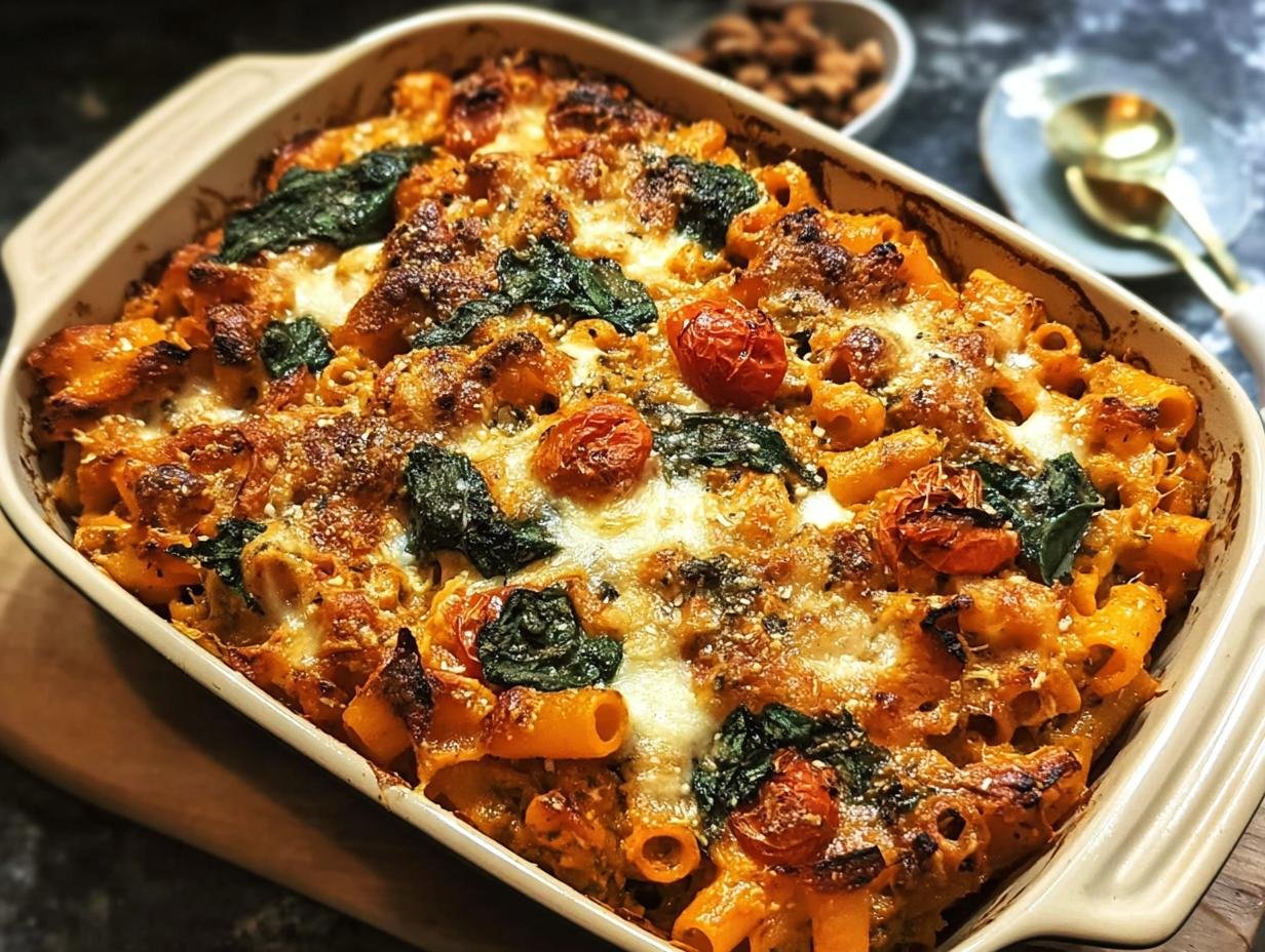 Awesome Pumpkin Tomato Pasta Bake Recipe