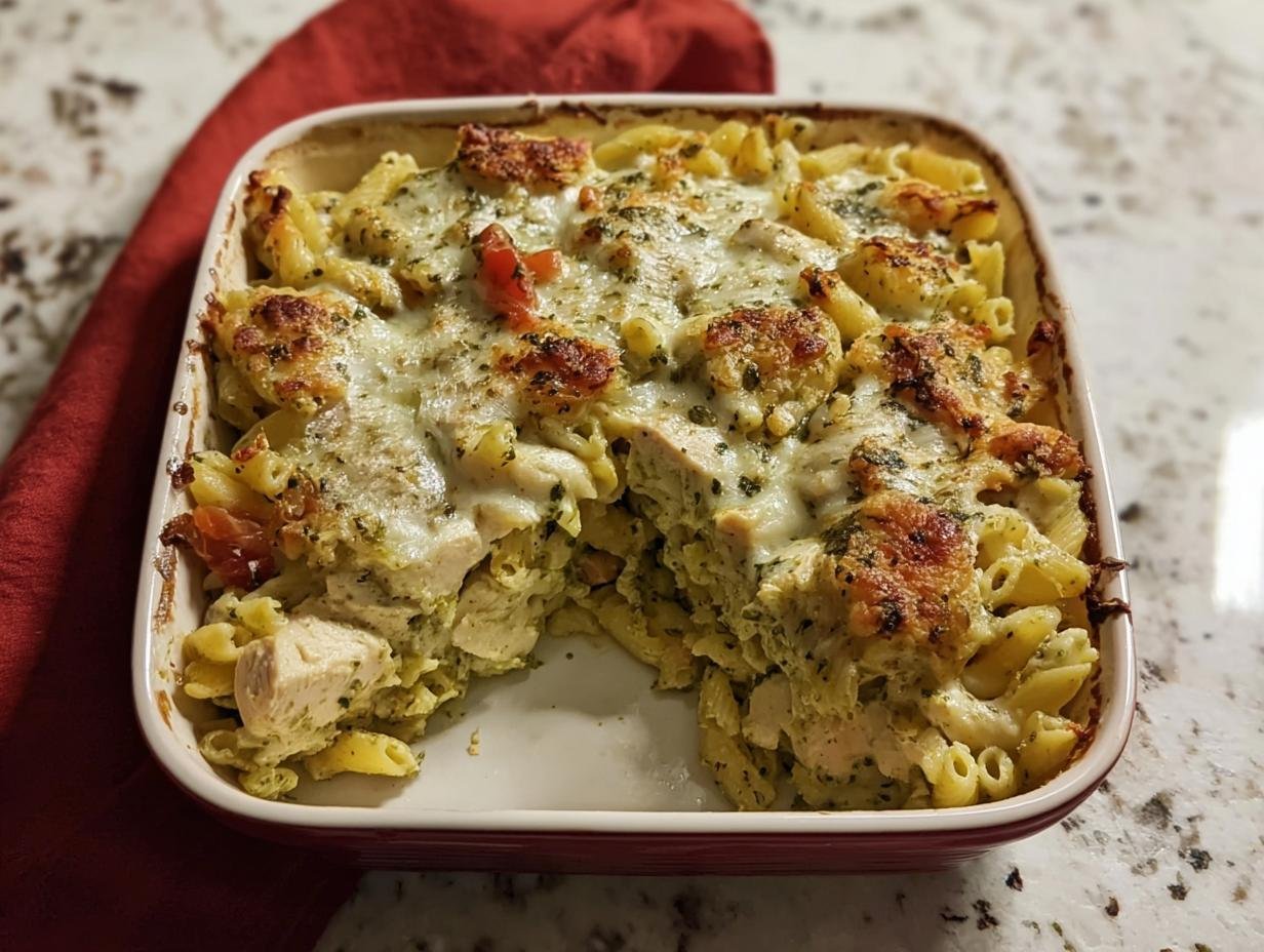 Pesto Chicken Pasta Bake: 1 Amazing Dish - Pesto Chicken Pasta Bake - additional detail