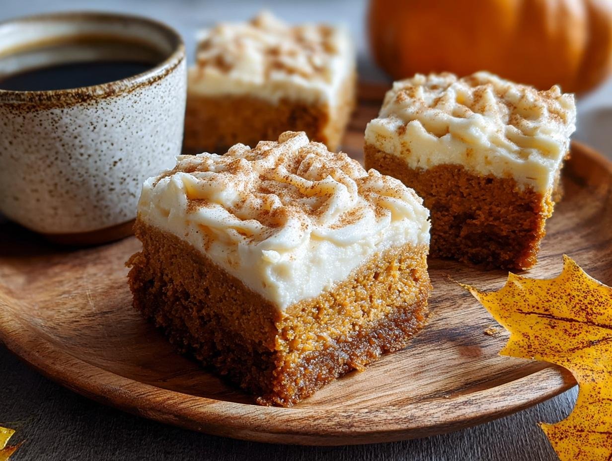 Luscious Pumpkin Bars Cream Cheese Dream