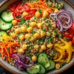 Quinoa Chickpea Rainbow Salad