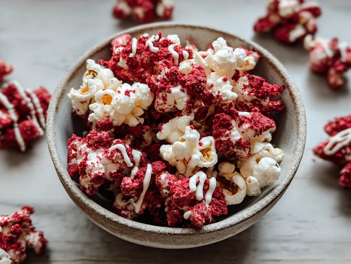 Red Velvet Popcorn: 8 Cups of Pure Bliss