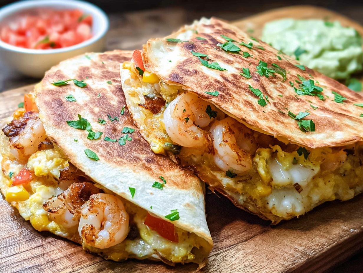 Shrimp Quesadilla: 3 Amazing Cheese Combos - Shrimp Quesadilla - additional detail
