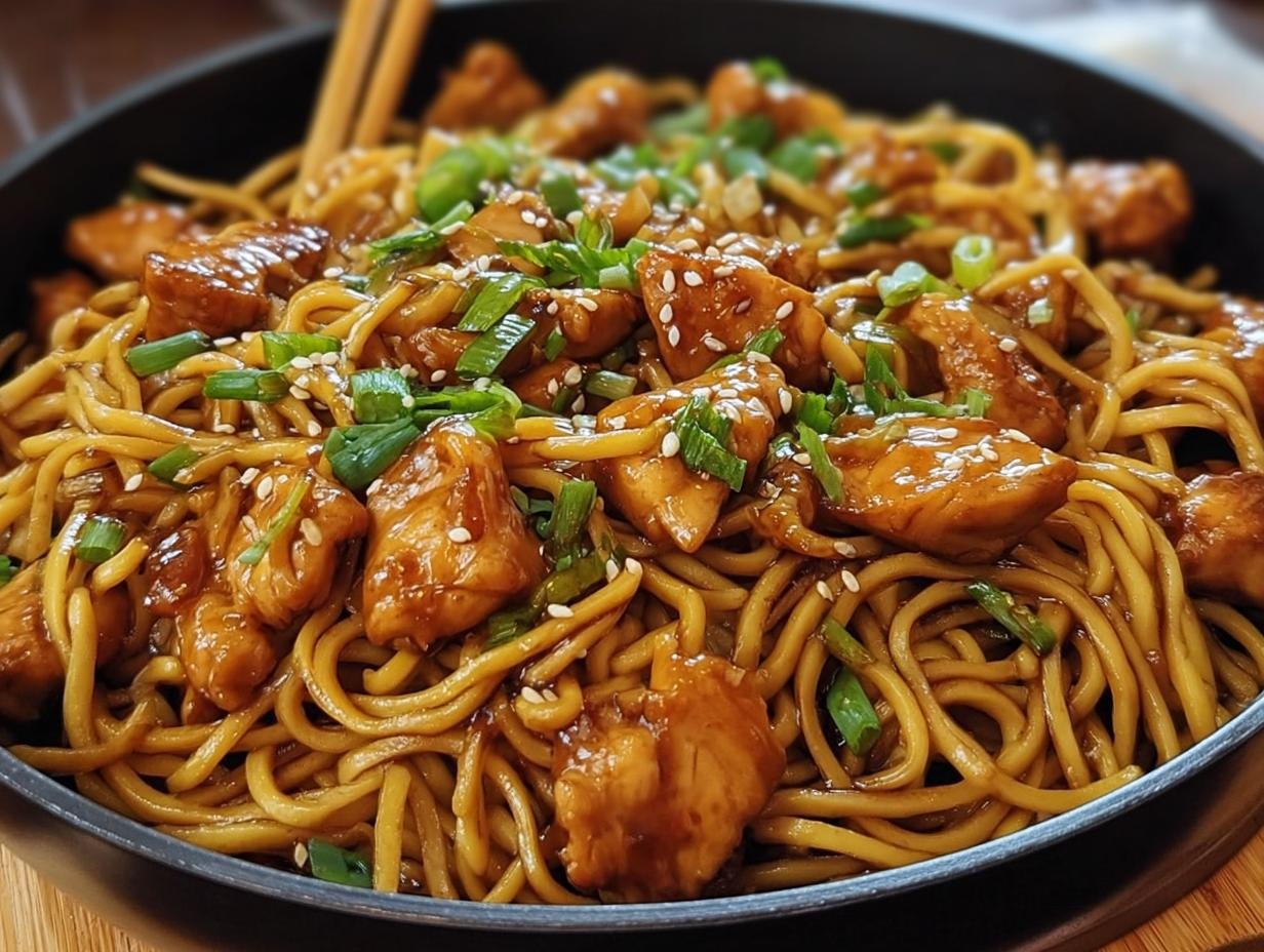 Sticky Garlic Chicken Noodles: Amazing Flavor, 30 Mins - Sticky Garlic Chicken Noodles - additional detail