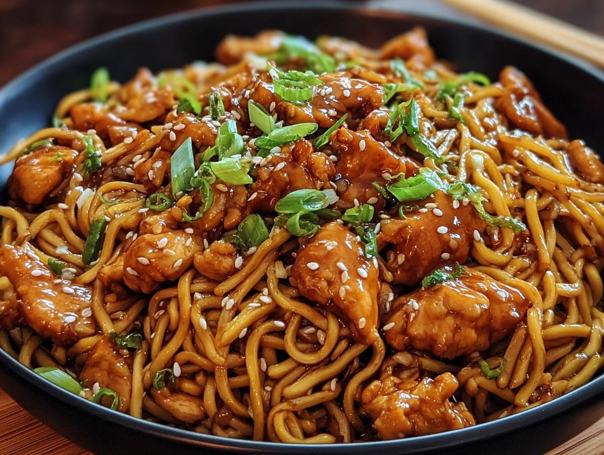 Sticky Garlic Chicken Noodles: Amazing Flavor, 30 Mins - Sticky Garlic Chicken Noodles - additional detail