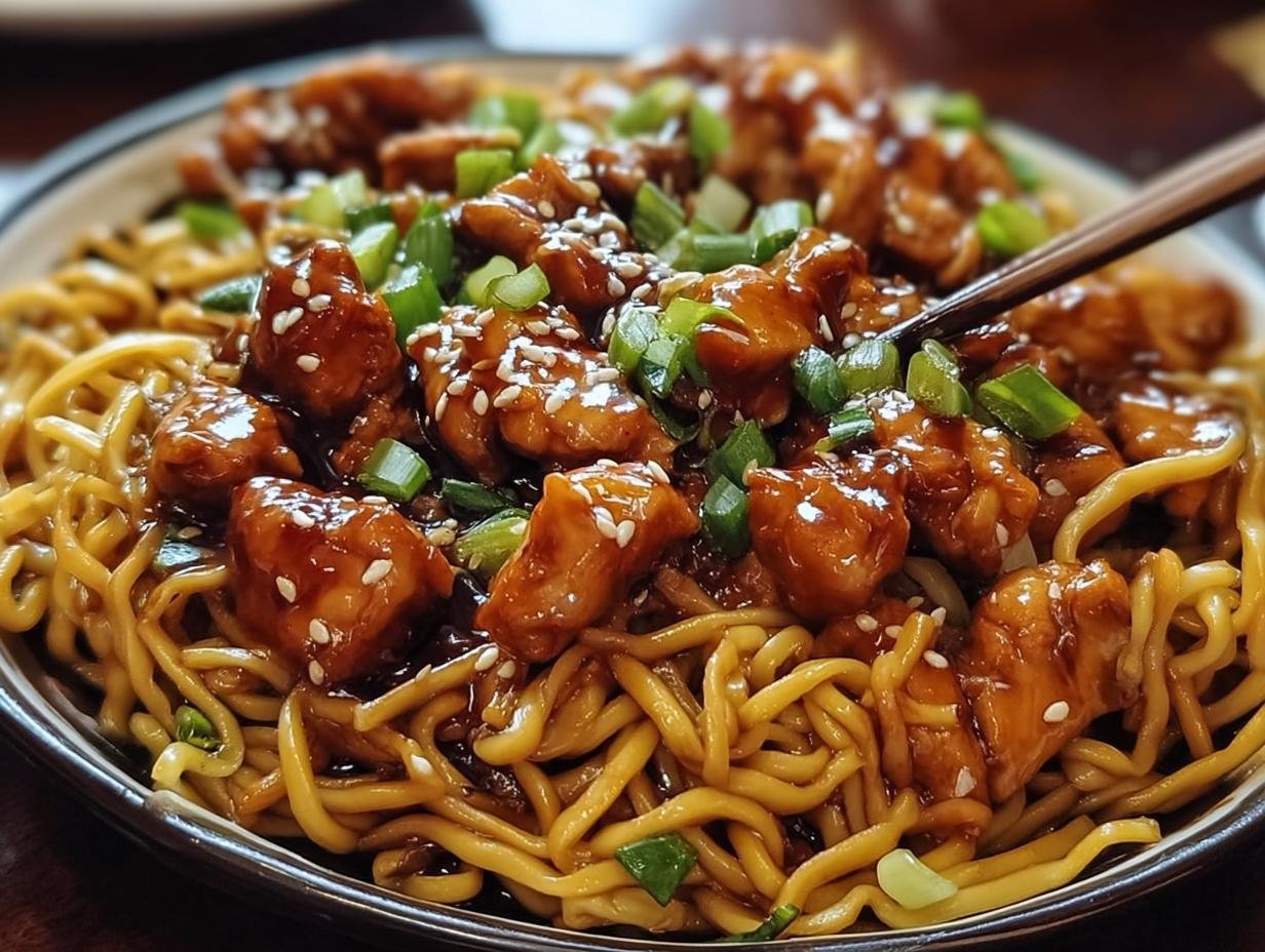 Sticky Garlic Chicken Noodles: Amazing Flavor, 30 Mins
