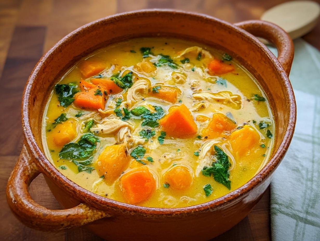 Amazing Sweet Potato Chicken Soup Recipe - Sweet Potato Chicken Soup - main visual representation