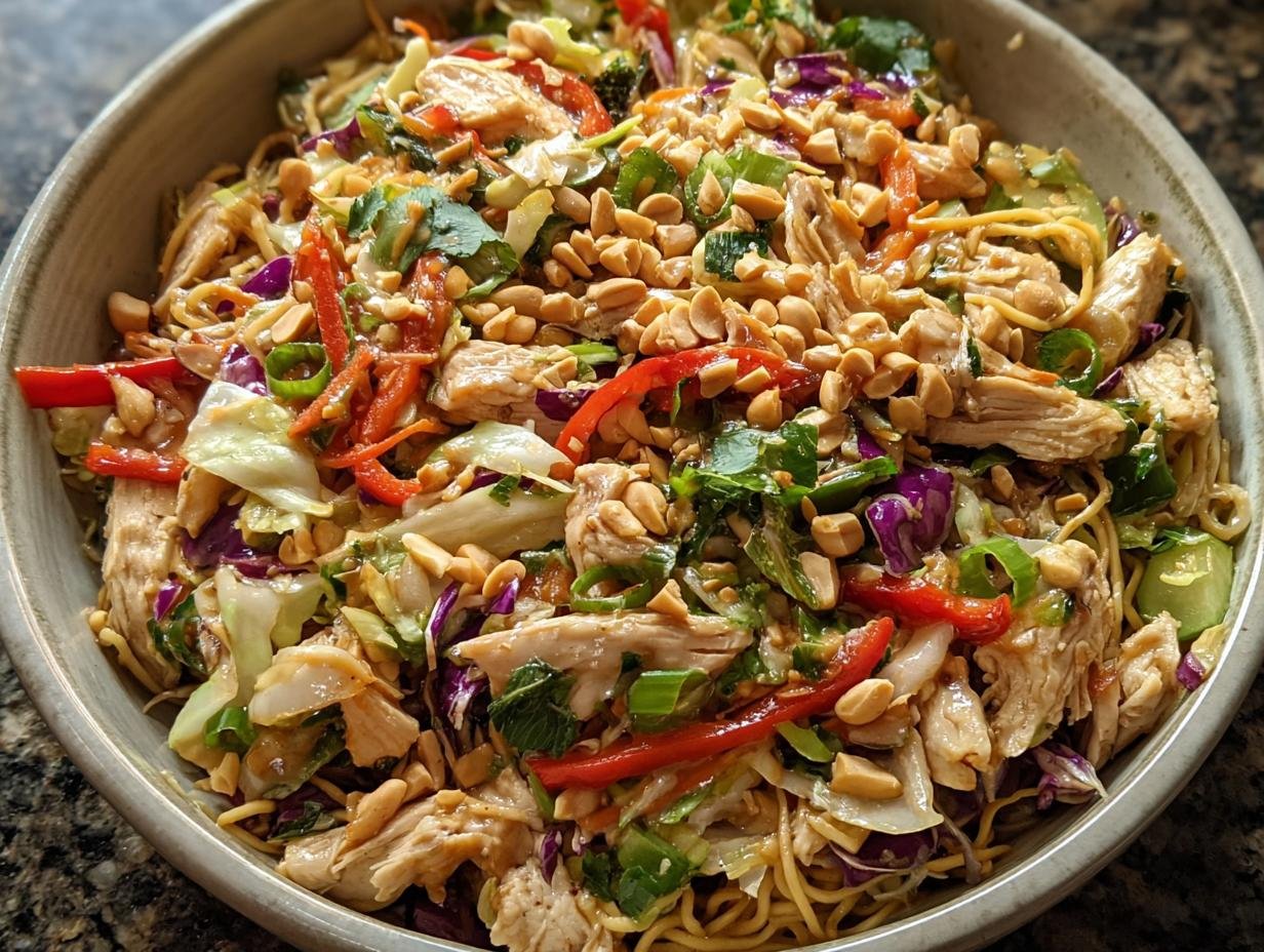 Ultimate Thai Peanut Chicken Crunch in 20 Min.