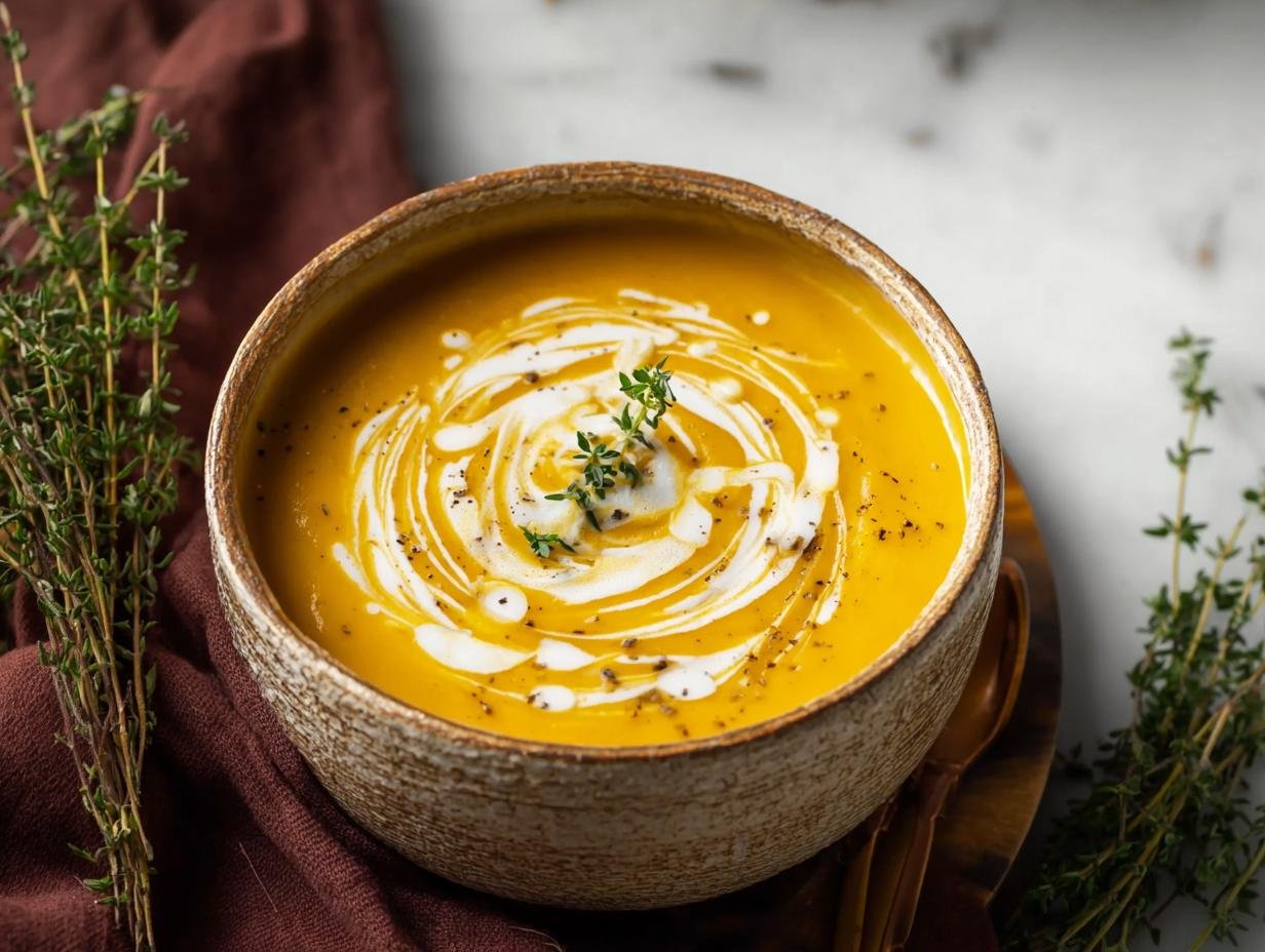 Acorn Squash Soup: 1 Cozy Comfort Meal - Acorn Squash Soup - main visual representation