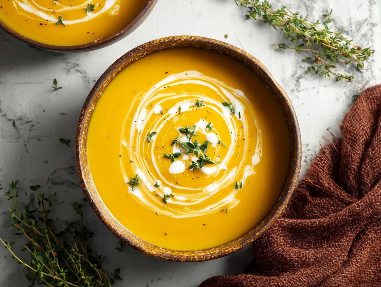 Acorn Squash Soup: 1 Cozy Comfort Meal - Acorn Squash Soup - additional detail