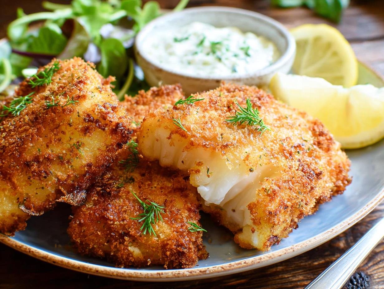 Air Fryer Cod: 1 Amazing Crispy Recipe - Cod fillets being coated in panko