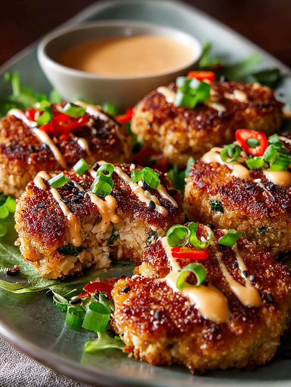 Asian Tuna Cakes with Spicy Mayo: Quick and Delicious - Asian Tuna Cakes with - main visual representation