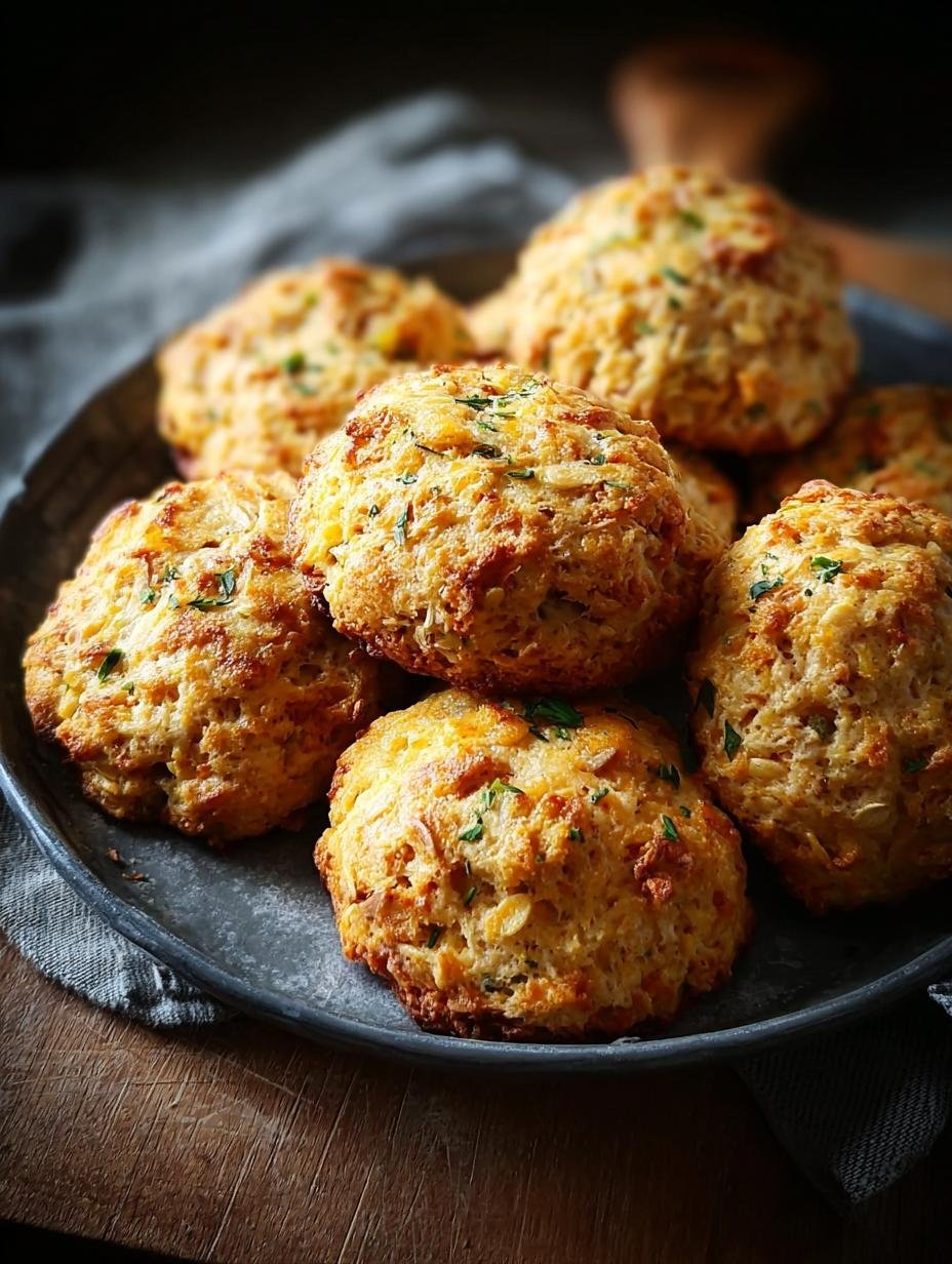 A close-up of a stack of freshly baked Breakfast Protein Biscuits, highlighting their golden crust and fluffy interior, ready to be enjoyed as a protein-packed breakfast.