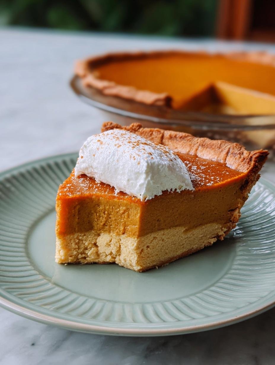Delicious Butternut Squash Pie slice with whipped cream on a white plate, ready to be enjoyed