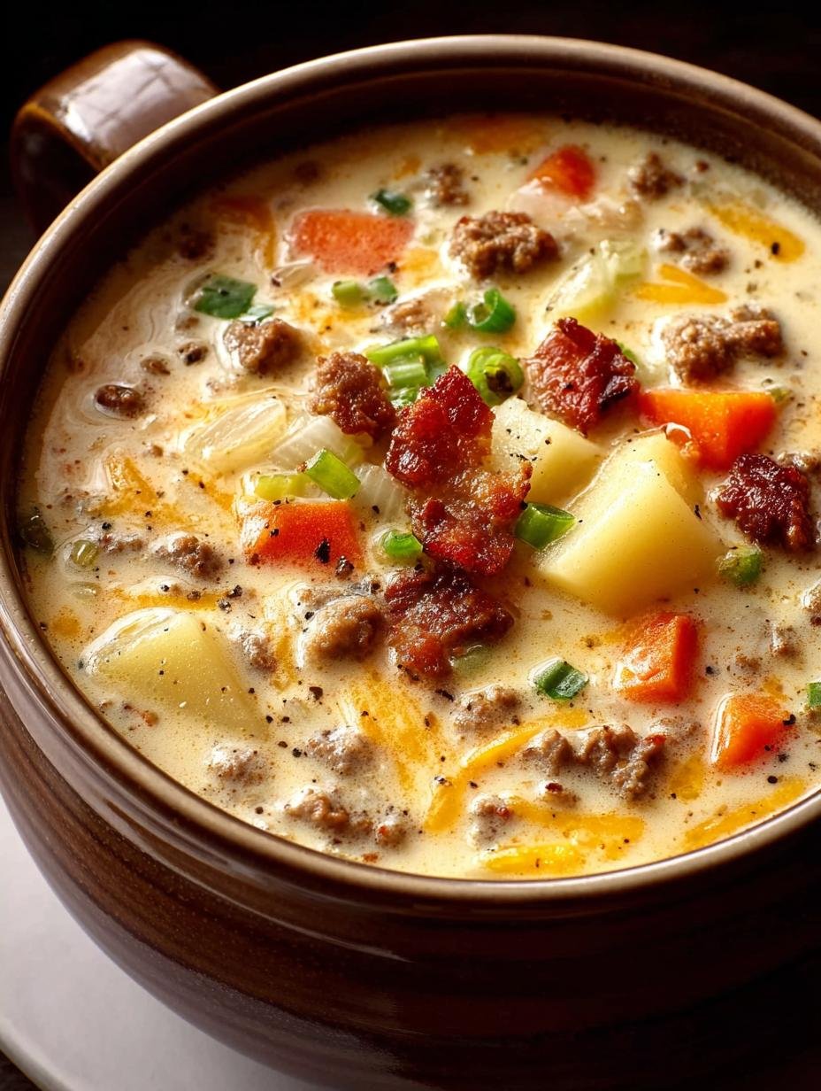 Creamy Cheeseburger Soup: 7 Comforting Delights - Cheeseburger Soup - main visual representation