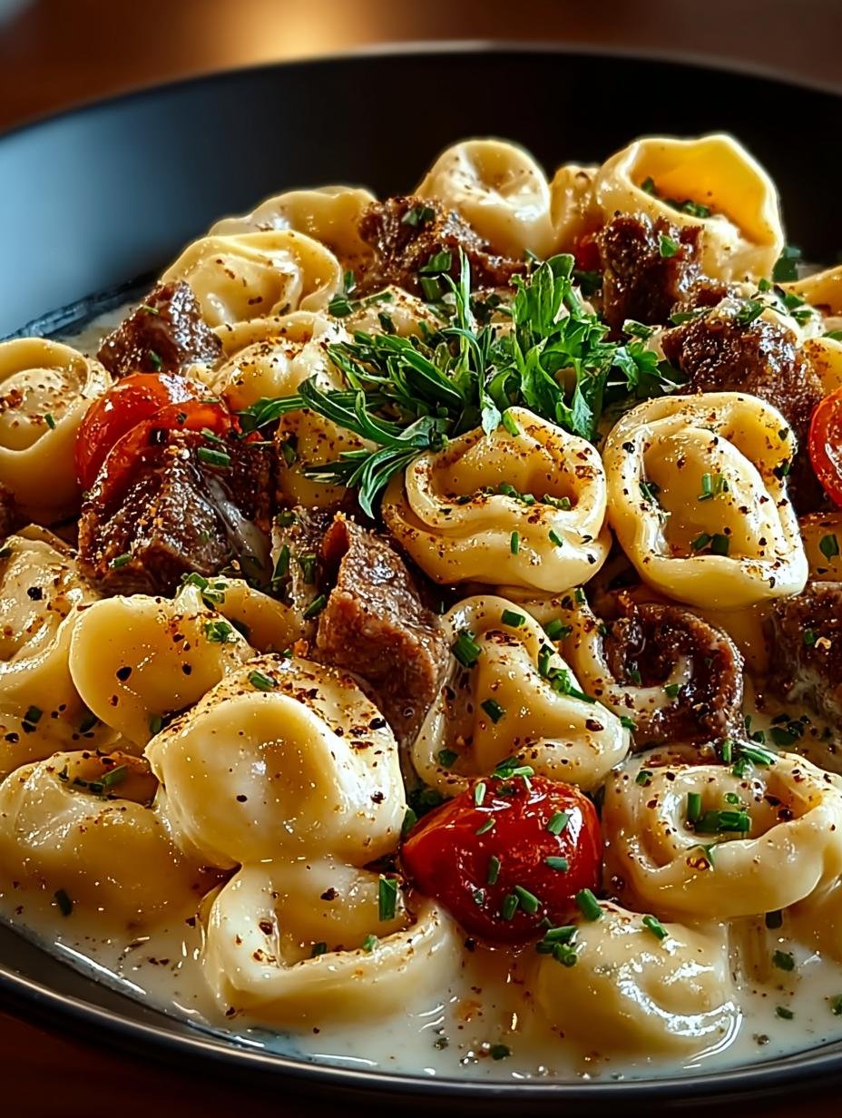 Delicious Cheesesteak Tortellini: 5 Star Comfort Food - Cheesesteak Tortellini - additional detail