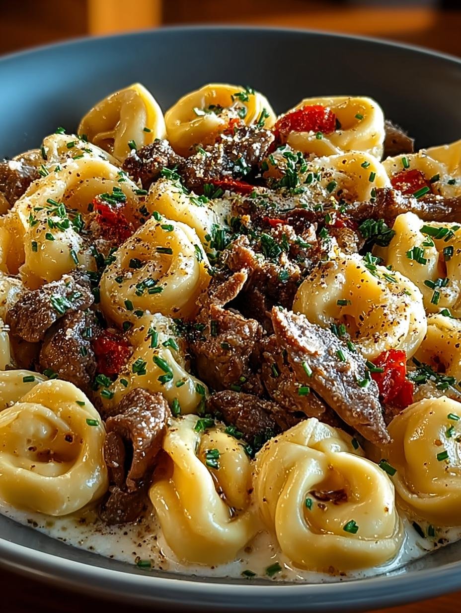 Delicious Cheesesteak Tortellini: 5 Star Comfort Food
