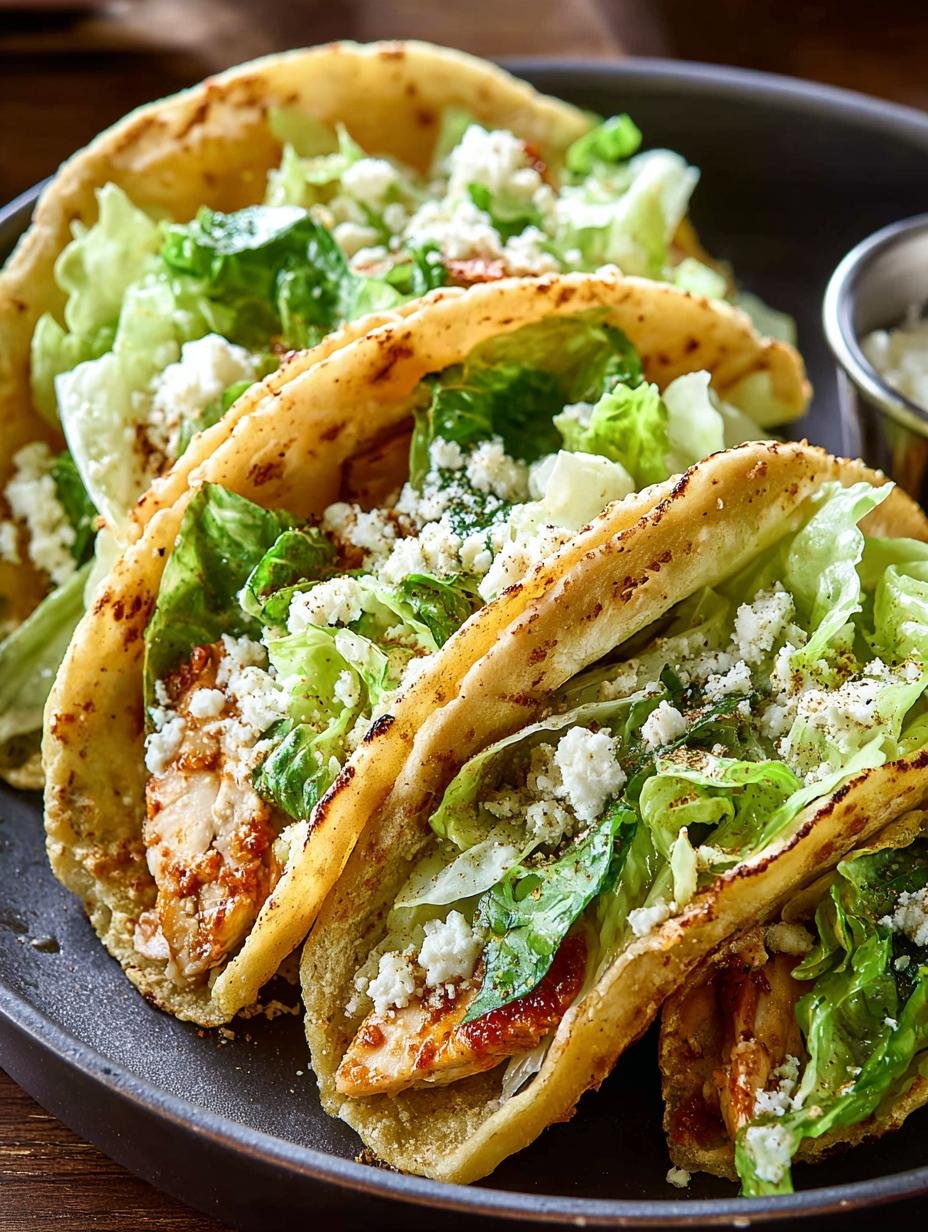 Delicious Chicken Caesar Smash Tacos for Everyone - Chicken Caesar Smash Tacos - additional detail
