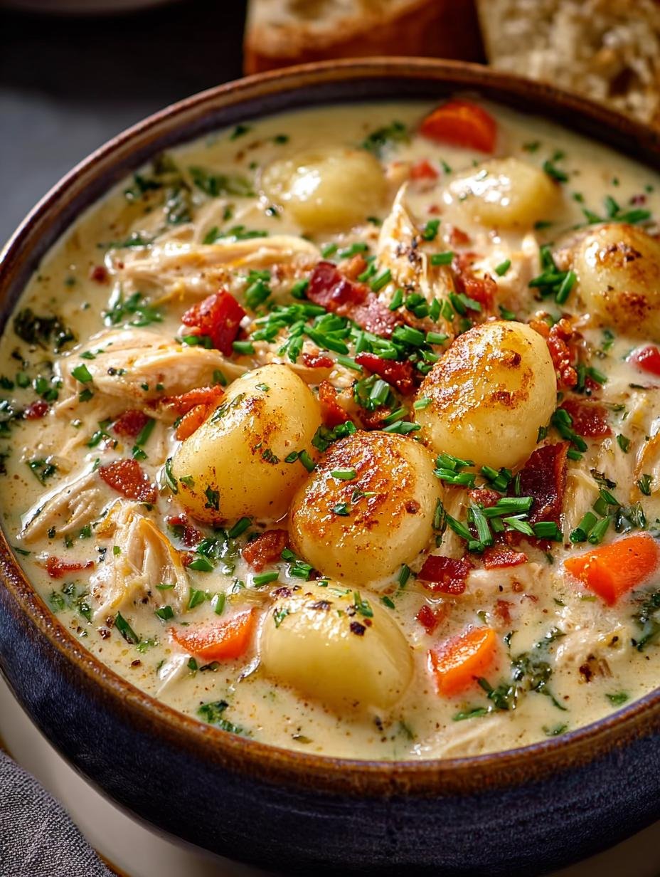 Chicken Cheddar Gnocchi Soup: 5 Steps to Comforting Bliss - Chicken Cheddar Gnocchi Soup - main visual representation