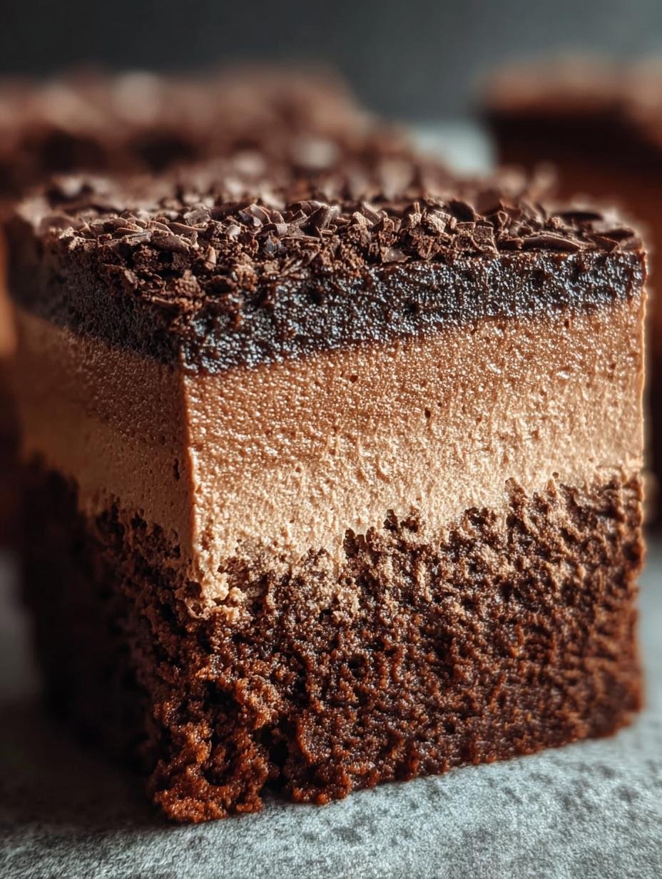Decadent Chocolate Mousse Brownies: 2x Bliss - Chocolate Mousse Brownies - additional detail