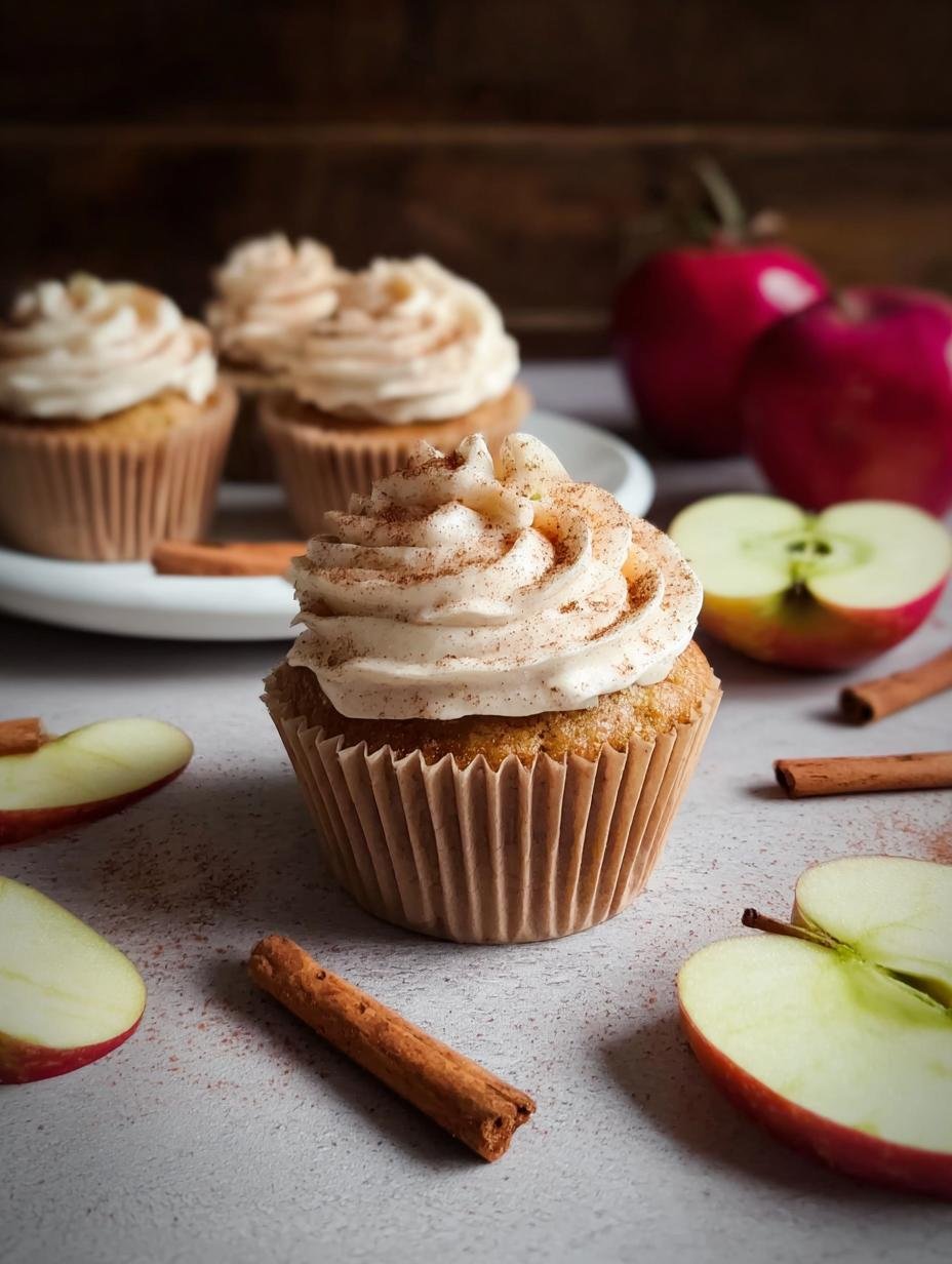 Cinnamon Apple Cupcakes - additional detail