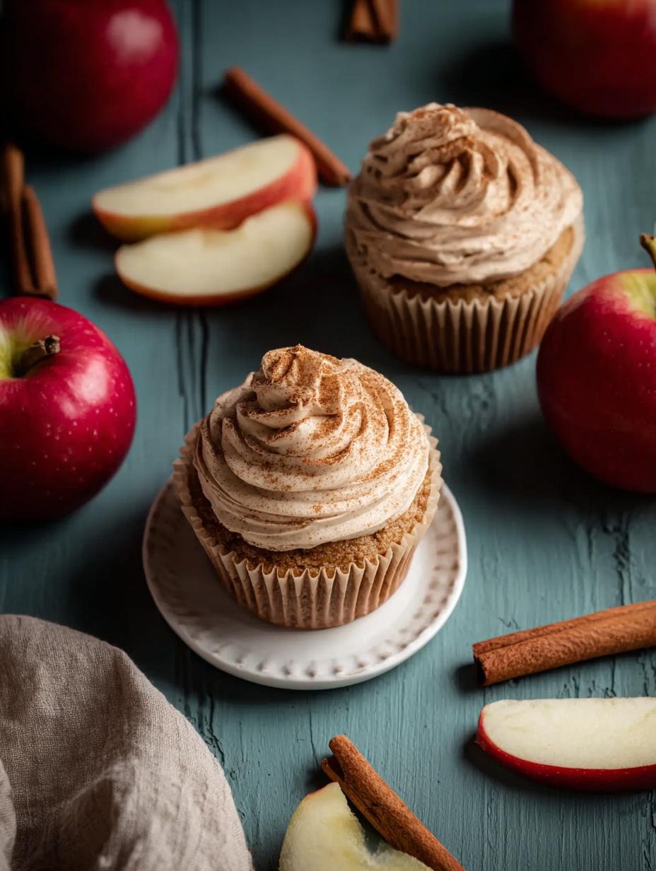 Cinnamon Apple Cupcakes - additional detail