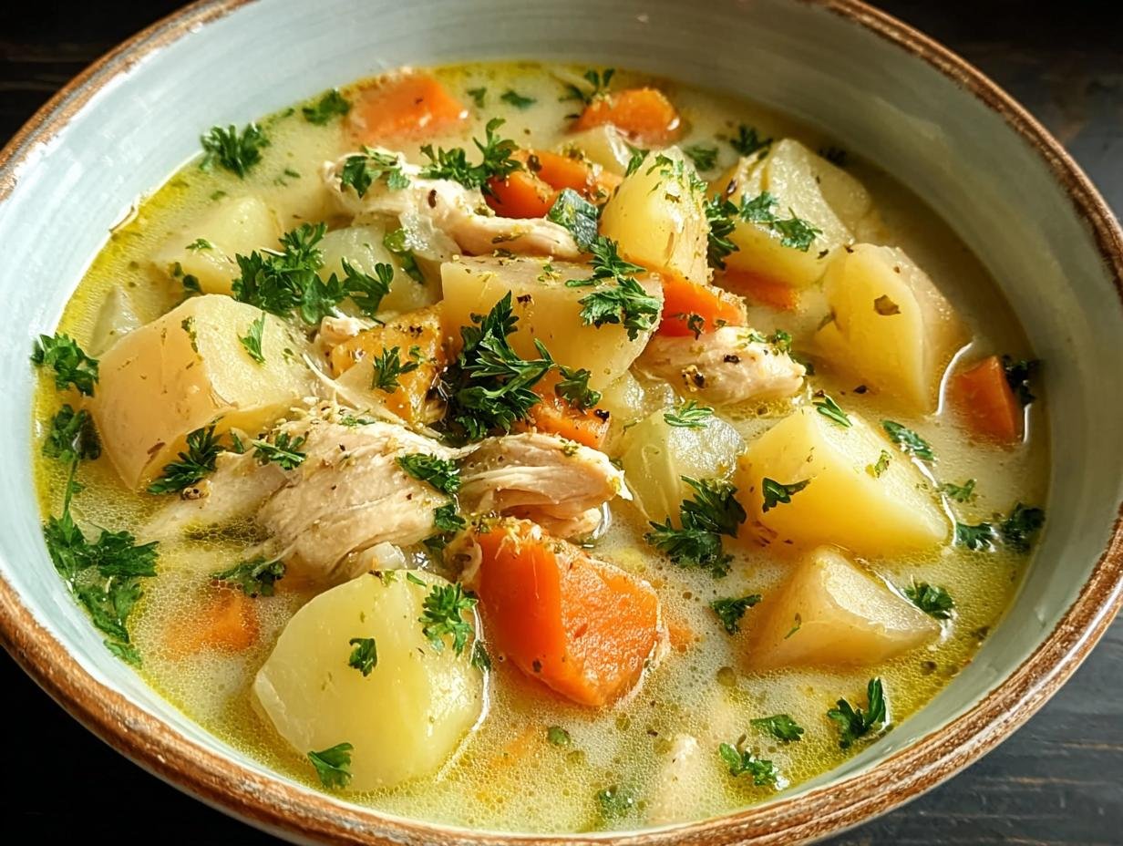 Perfect Chicken Soup Potatoes - Comforting Chicken Soup Potatoes - main visual representation