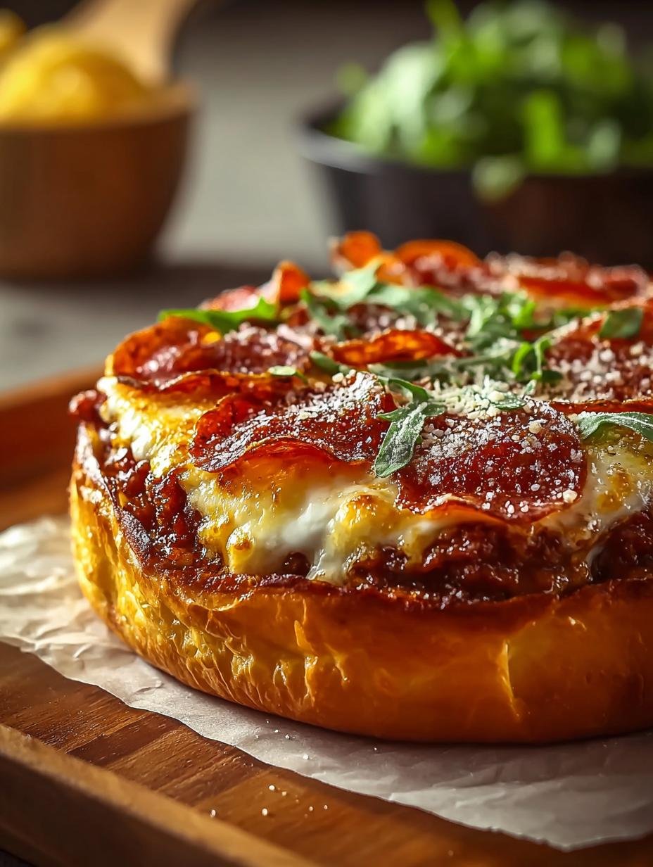Crazy Good Pizza Burger Pie Dinner Recipe - Crazy Good Pizza Burger - main visual representation