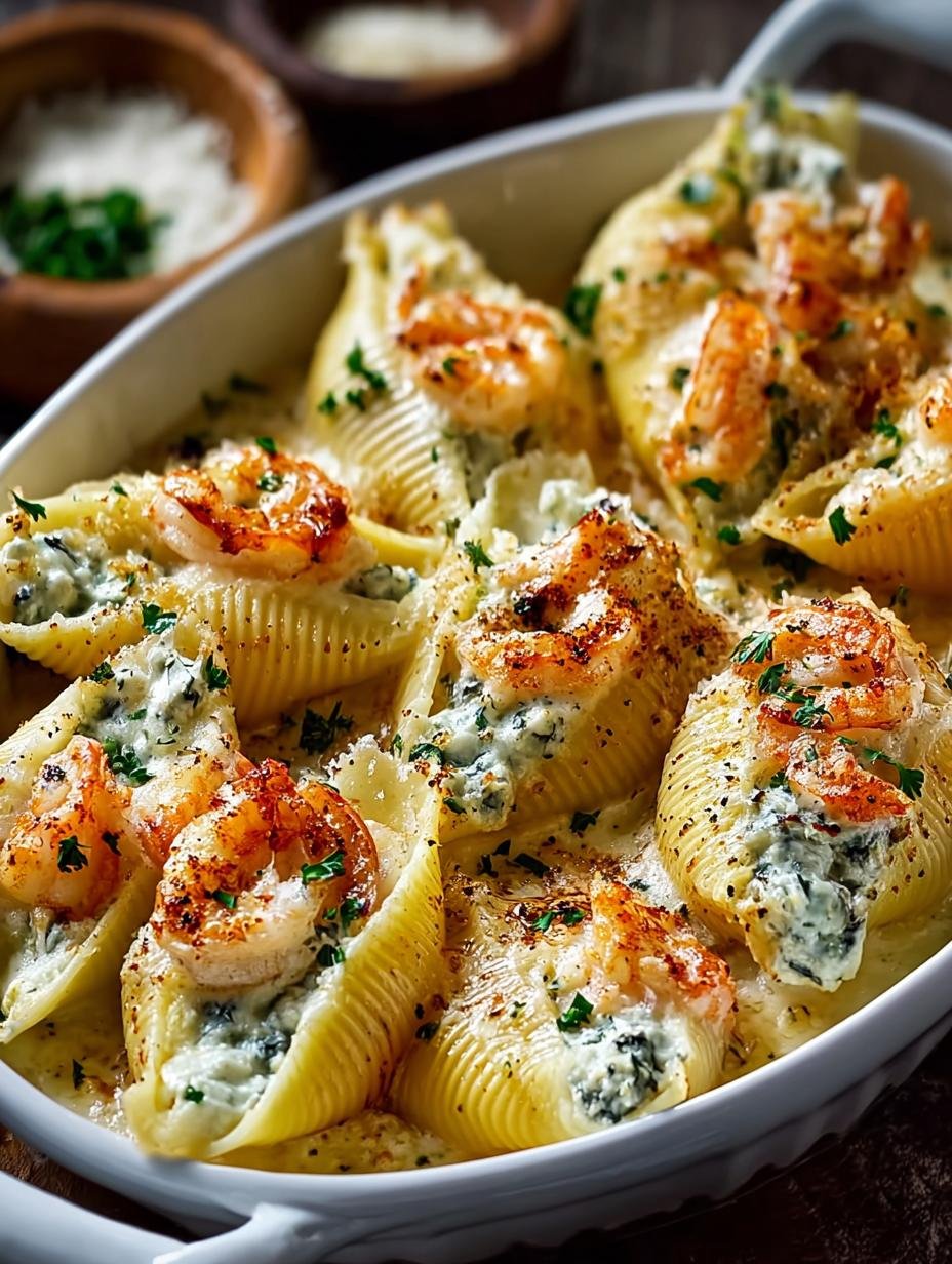 Indulge in 8 Luxurious Creamy Seafood Stuffed Shells - Creamy Seafood Stuffed Shells - additional detail