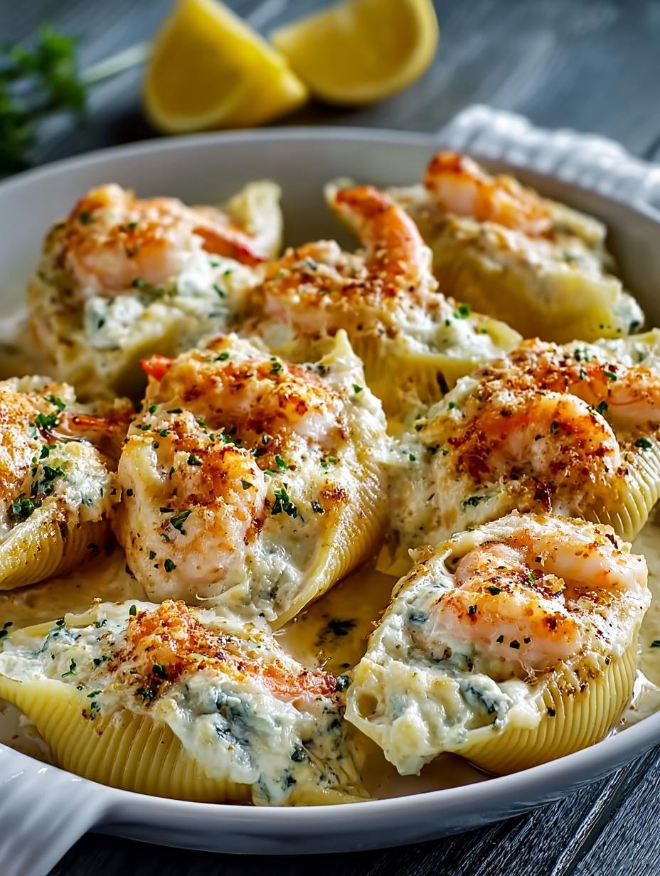 Indulge in 8 Luxurious Creamy Seafood Stuffed Shells