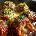Crockpot French Onion Meatballs