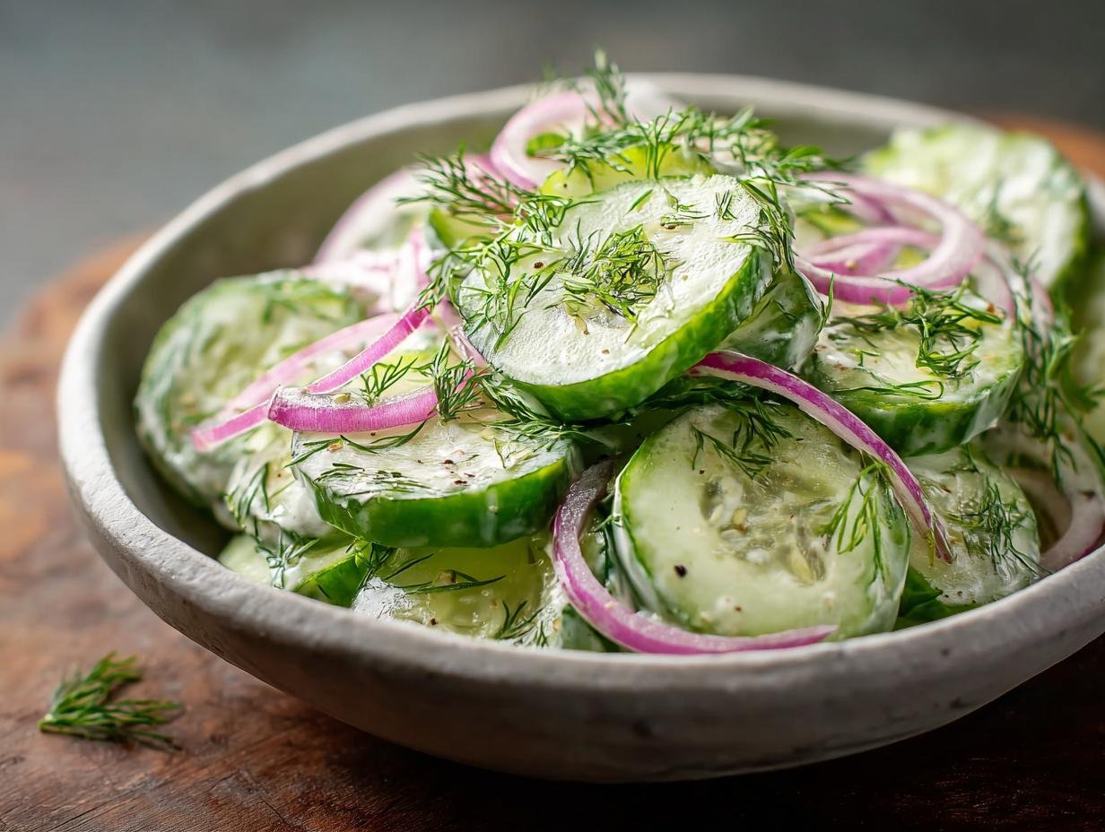 Amazing Cucumber Dill Salad: 15 Min Refreshing Recipe - Cucumber Dill Salad - additional detail